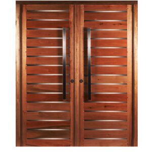 Puerta 501 Doble Premium Con Apliques De Acero Inox