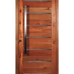 Puerta Mod 501 Entablonado Doble C/ Apliques Acero Inox